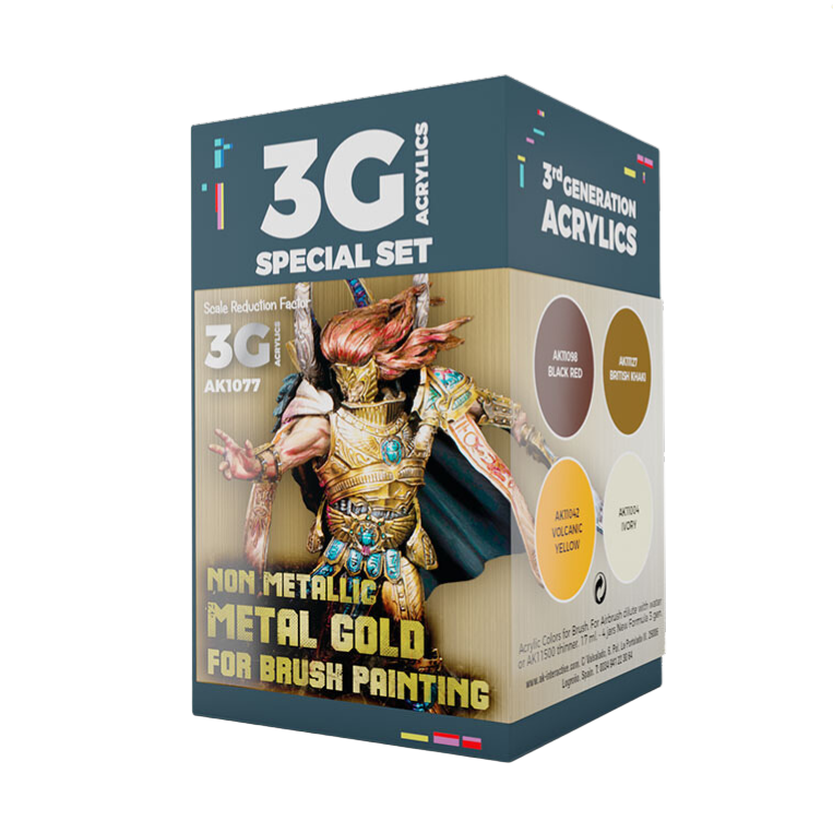 AK Interactive - 3G Special Set - Non Metallic Metal Gold