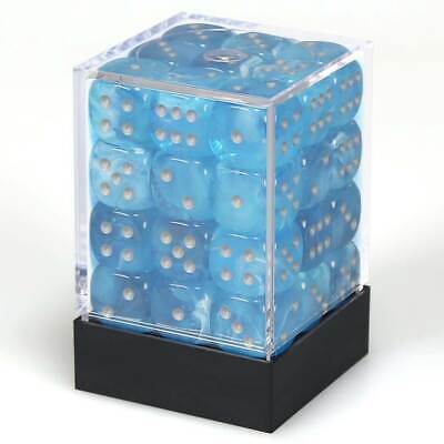 Chessex Dice Block: Signature Luminary Sky/silver - 12mm D6 (36)