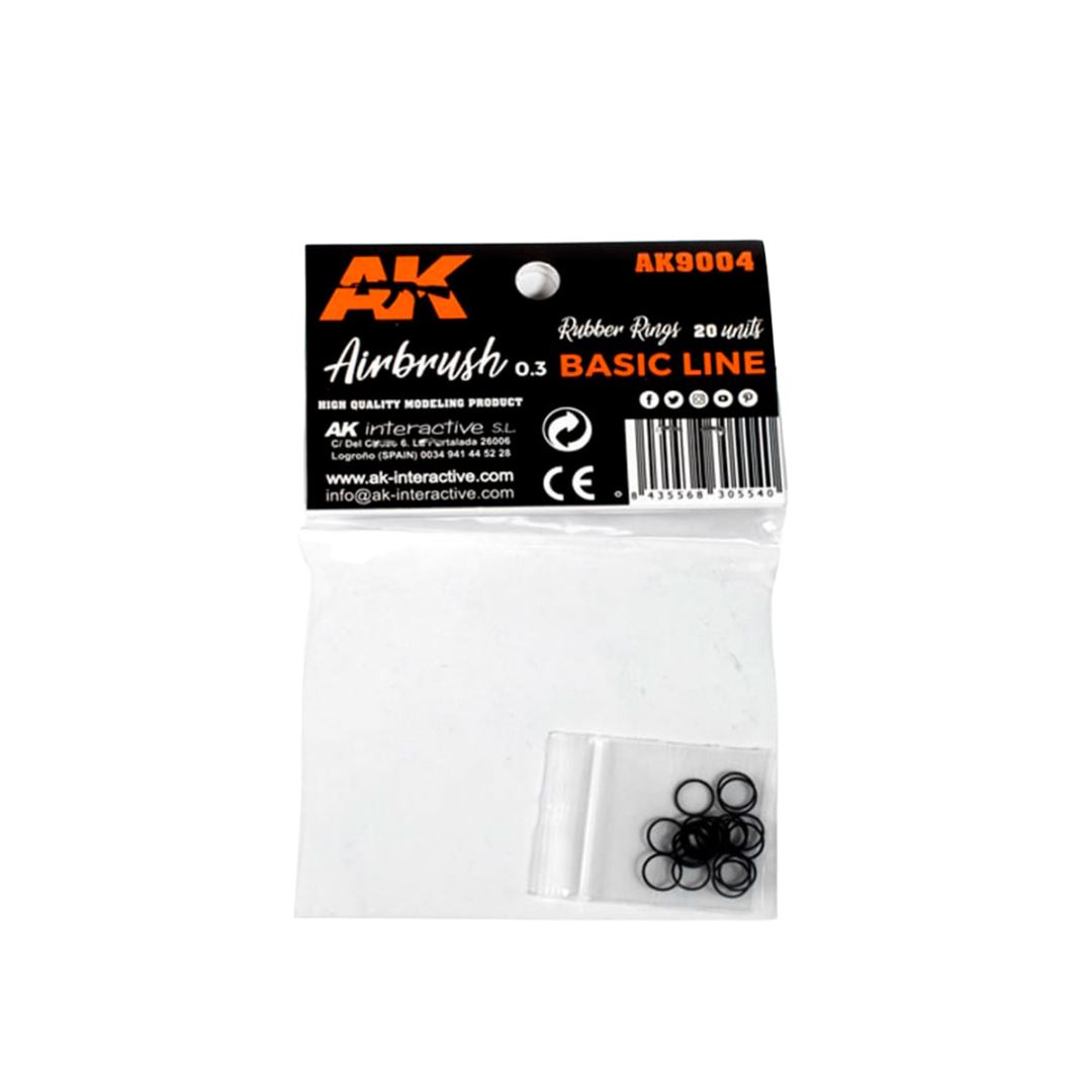 AK Interactive - Rubber Rings (20 units) for AK Airbrush