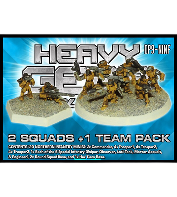 Heavy Gear Blitz! - Northern Infantry 2 Squads + 1 Team Pack