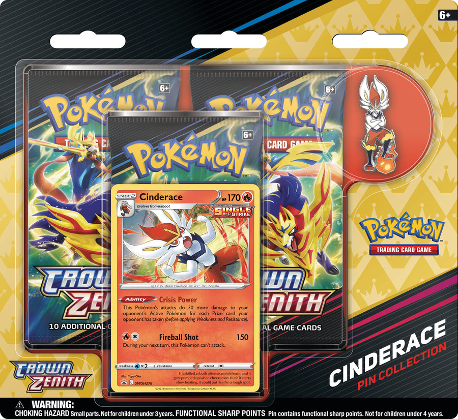 Pokémon TCG: Sword & Shield 12,5 Crown Zenith Pin Collection - Cinderace