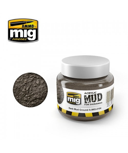 Ammo by Mig - Acrylic Mud for Dioramas: Dark Mud Ground