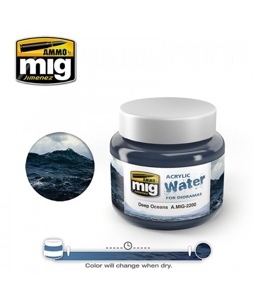 Ammo by Mig - Acrylic Water for Dioramas: Deep Oceans