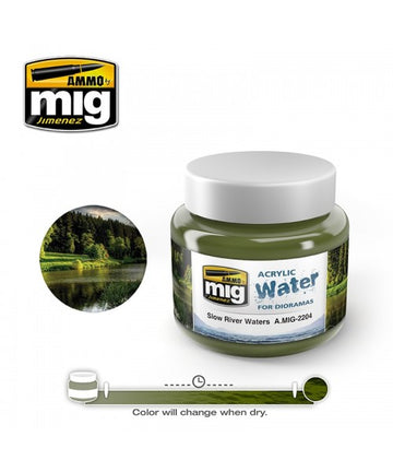Ammo by Mig - Acrylic Water for Dioramas: Slow River Waters