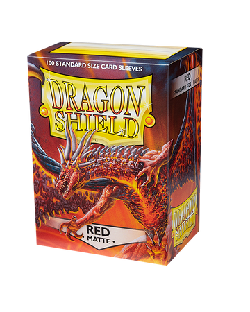 Dragon Shield Matte Sleeves - Red (100 Sleeves)