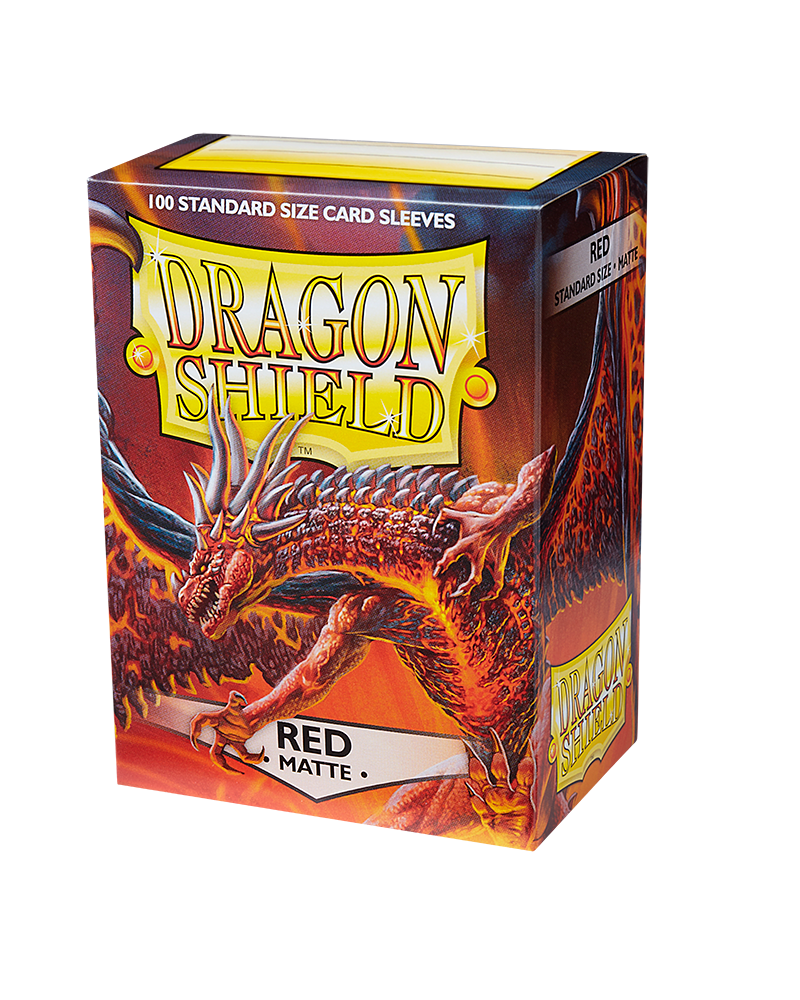 Dragon Shield Matte Sleeves - Red (100 Sleeves)