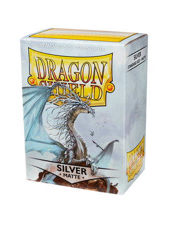 Dragon Shield Matte Sleeves - Silver (100 Sleeves)