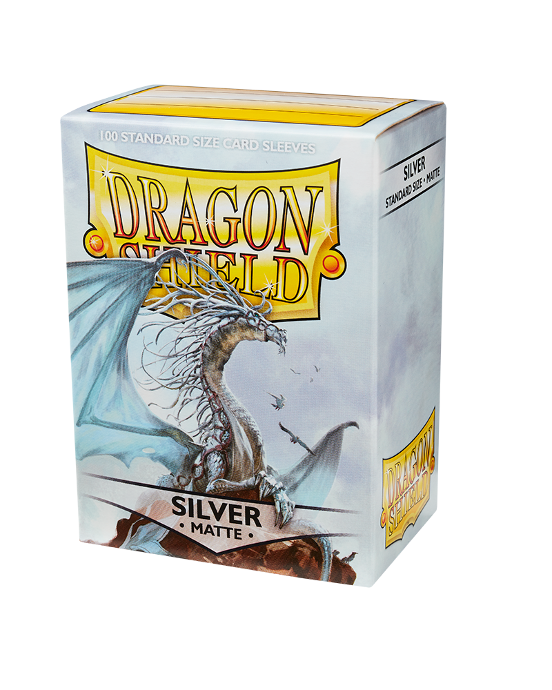 Dragon Shield Matte Sleeves - Silver (100 Sleeves)