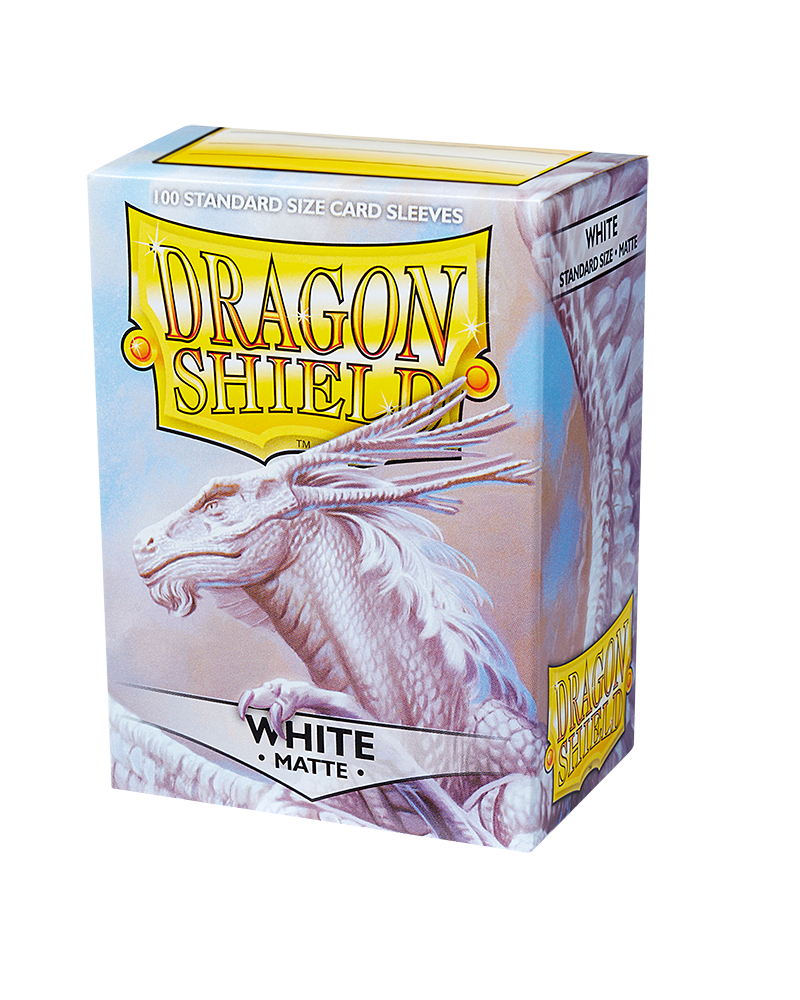 Dragon Shield Matte Sleeves - White (100 Sleeves)