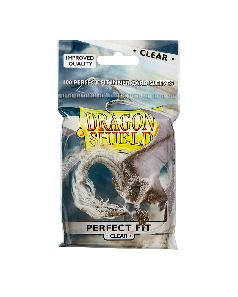 Dragon Shield Standard Perfect Fit Sleeves - Clear/Clear(100 Sleeves)