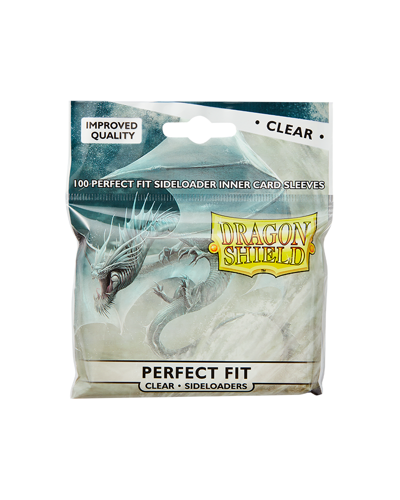 Dragon Shield Standard Perfect Fit Sideloading Sleeves - Clear/Clear (100 Sleeves)