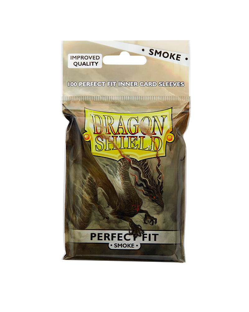 Dragon Shield Standard Perfect Fit Sleeves - Clear/Smoke (100 Sleeves)