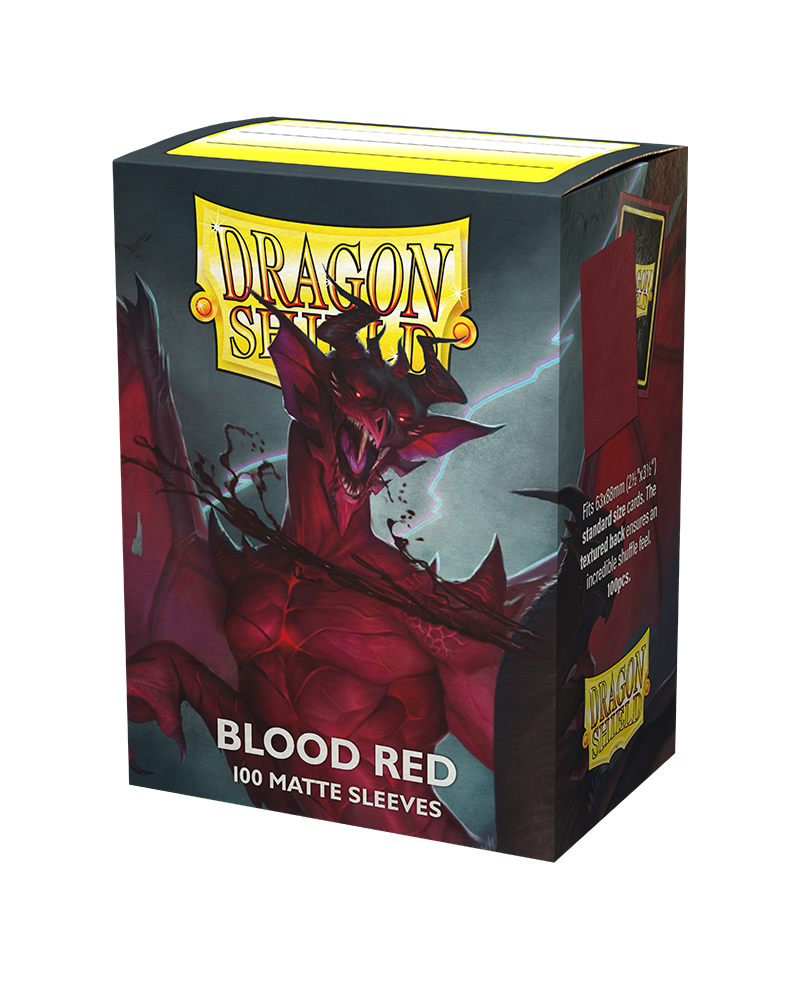 Dragon Shield Matte Sleeves - Blood Red (100 Sleeves)