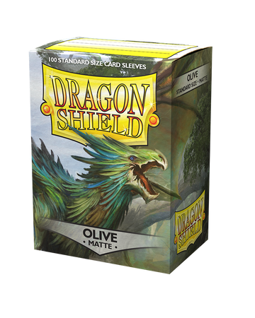 Dragon Shield Matte Sleeves - Olive (100 Sleeves)