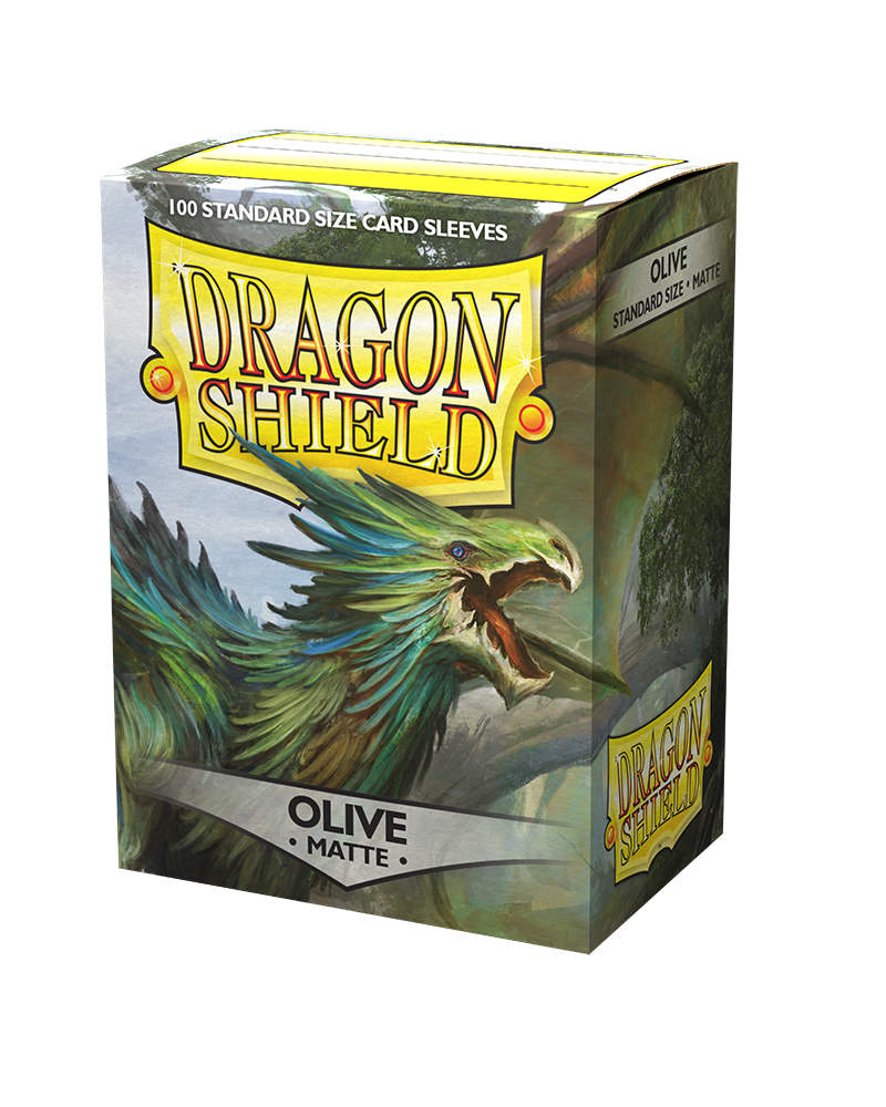 Dragon Shield Matte Sleeves - Olive (100 Sleeves)