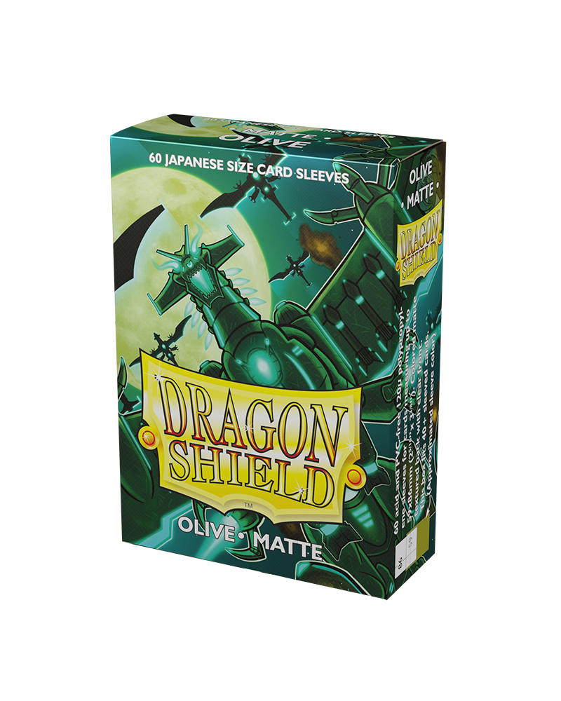 Dragon Shield Japanese Matte Sleeves - Olive (60 Sleeves)