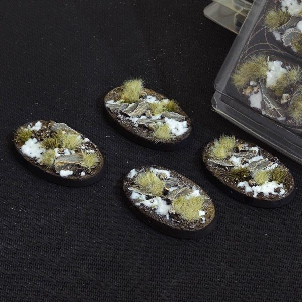 GamersGrass Winter Bases, Oval 60mm (x4)