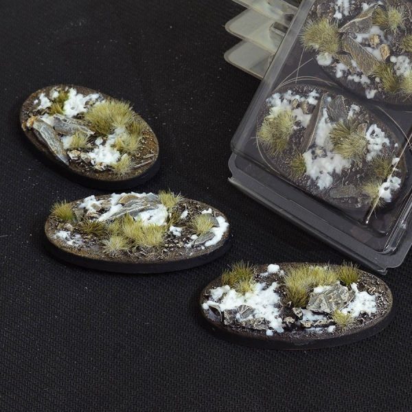 GamersGrass Winter Bases, Oval 75mm (x3)