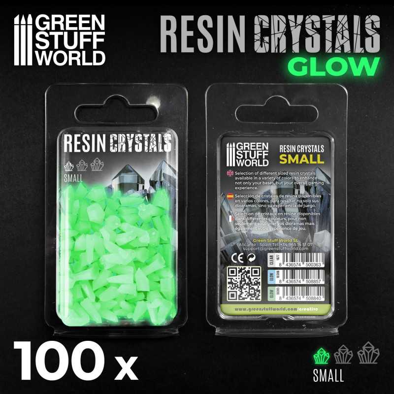 Green Stuff World - Resin Crystals SMALL - Green Glow