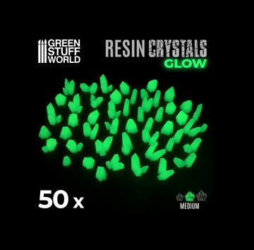 Green Stuff World - GREEN GLOW Resin Crystals - Medium
