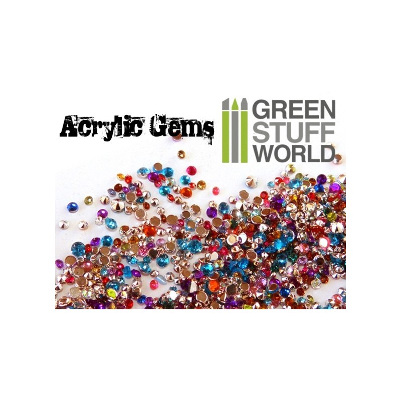 Green Stuff World - Micro Acrylic Gems - 1mm to 2.5mm
