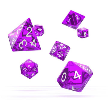 Oakie Doakie Dice RPG Set Translucent Purple (7Dice)