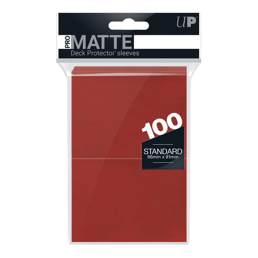 UP - Standard Sleeves - Pro-Matte - Red (100 Sleeves)