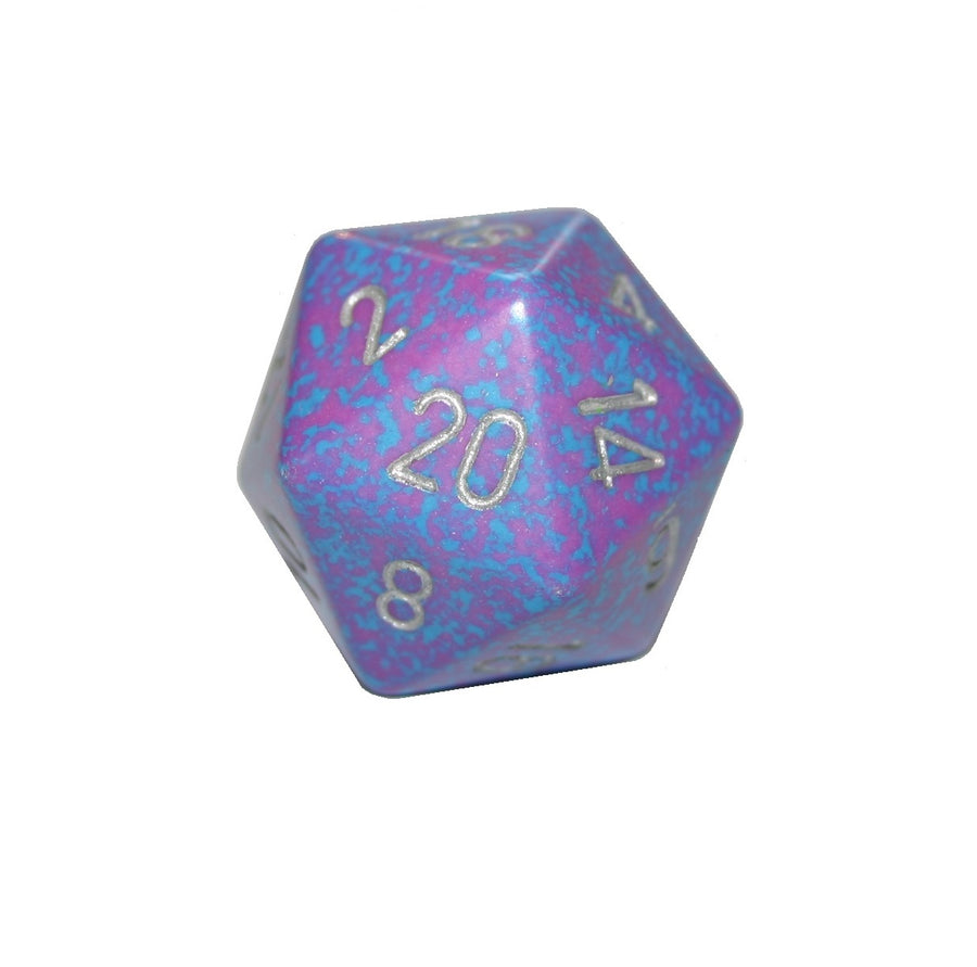 Chessex Speckled 34mm 20-Sided Dice - Silver Tetra