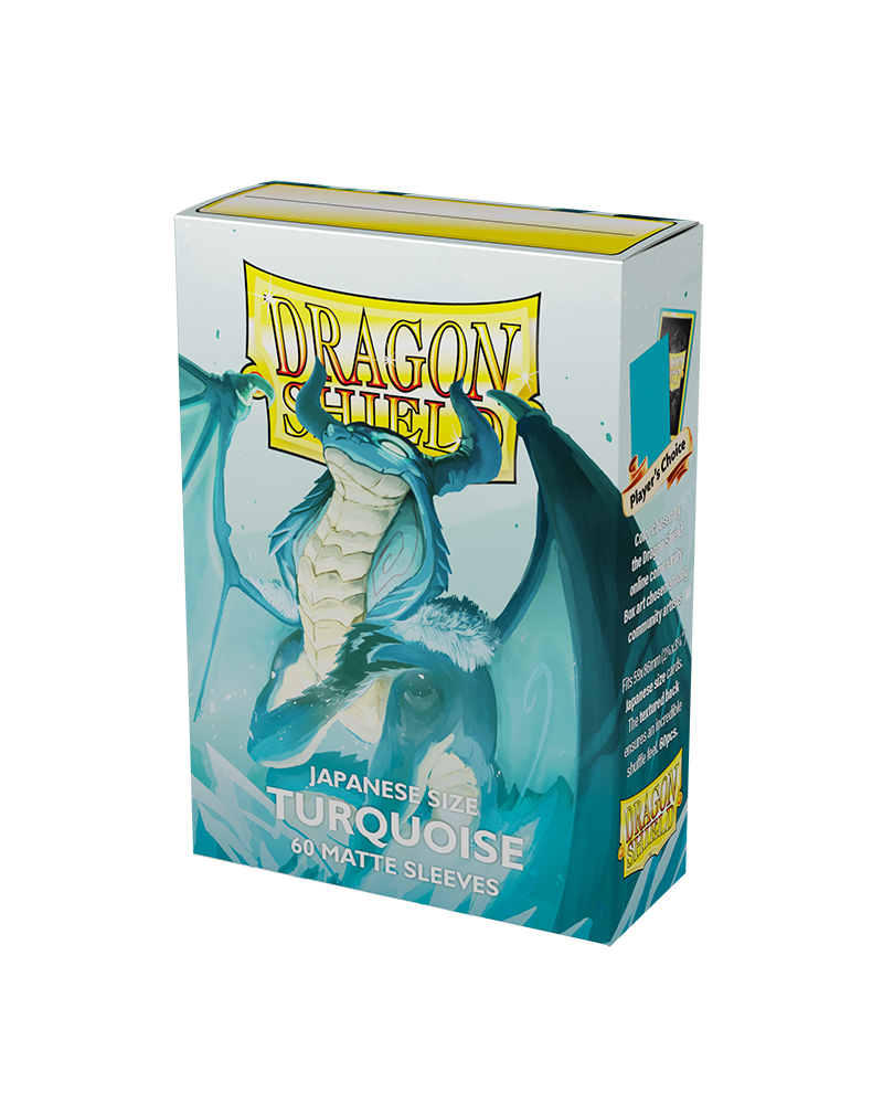Dragon Shield Japanese Matte Sleeves - Turquoise (60 Sleeves)
