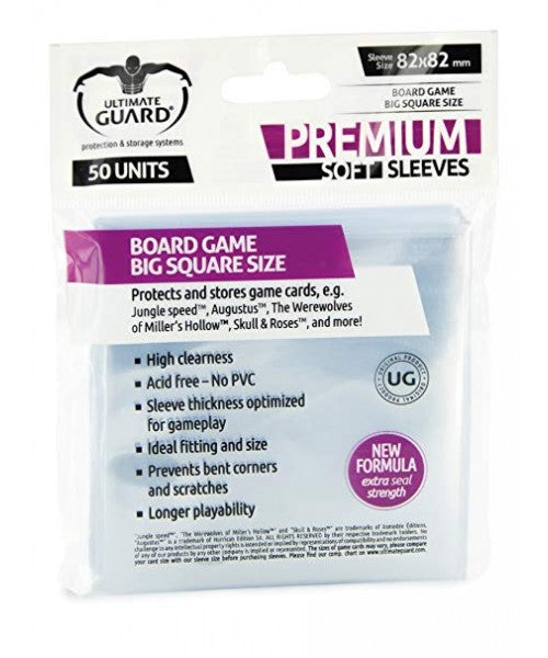 Ultimate Guard Premium Soft Sleeves Board Game Big Square Size (50)